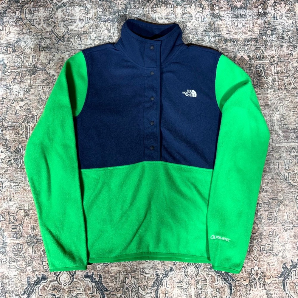 The North Face Alpine Polartec 100 Jacket Women M Green Lined Colorblock Hiking